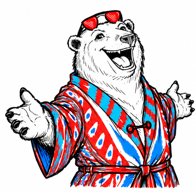 Robeartwo presenting the offer with both arms spread wide
