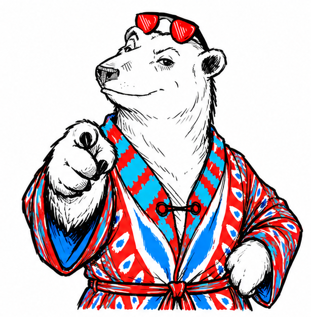 Robeartwo pointing accusingly at the customer