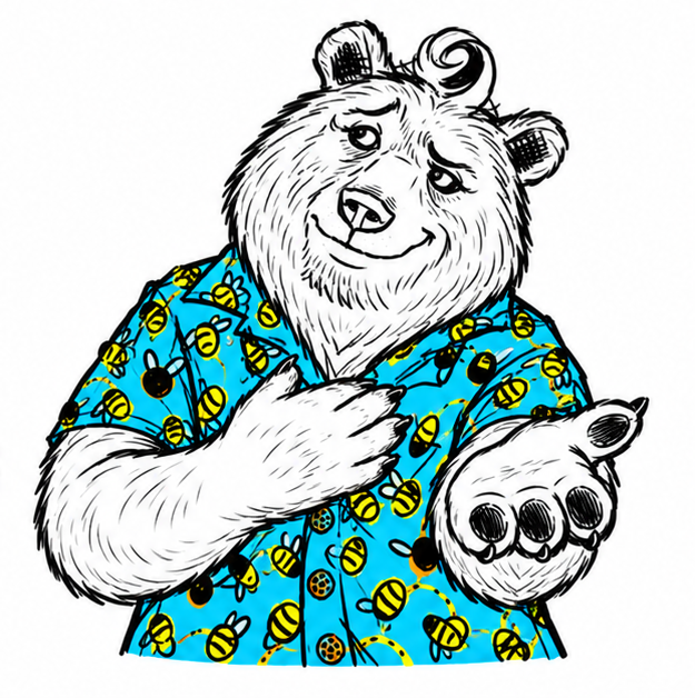 Swindy performing concern with one paw over their heart