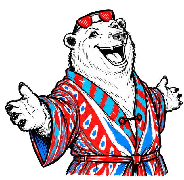 Robeartwo presenting the offer with both arms spread wide